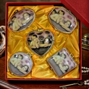 Juego de 5 cajitas decorativas