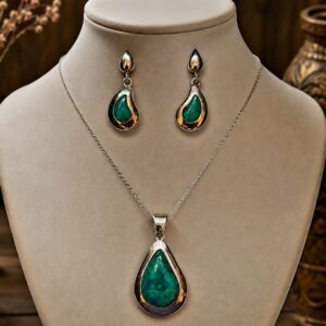 Conjunto de Plata 950 con Crisocola